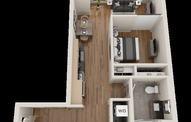 1 bed, 1 bath, 616 sqft, $2,050, Unit 524
