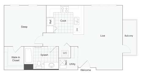 1 bed, 1 bath, 679 sqft, $1,685
