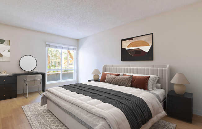 Bedroom with Hard Surface Flooring