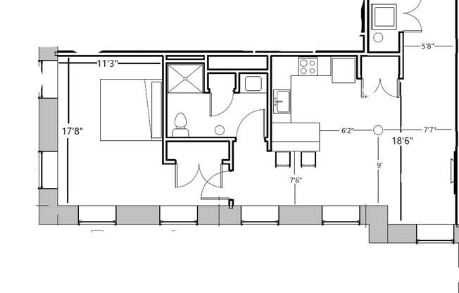 1 bed, 1 bath, 703 sqft, $1,900, Unit 1228