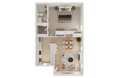 1 bed, 1 bath, 665 sqft, $925