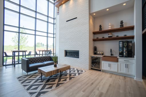 Clubhouse Lobby & Coffee Bar at Two Points Crossing, Madison, WI