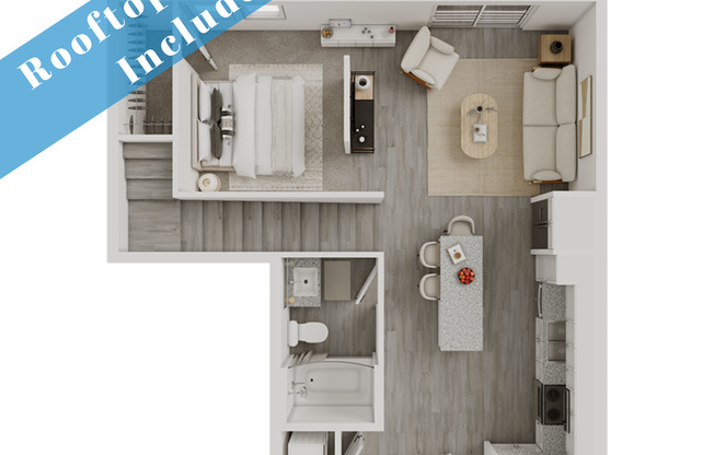 Studio, 1 bath, 718 sqft, $1,802