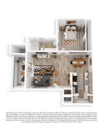 1 bed, 1 bath, 619 sqft, $1,317