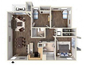 3 beds, 2 baths, 1,122 sqft, $3,142