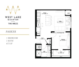 1 bed, 1 bath, 672 sqft, $1,745