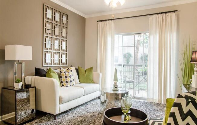 Open Space Living Room with Hardwood Floor and Stylish Interior Showing Natural Light