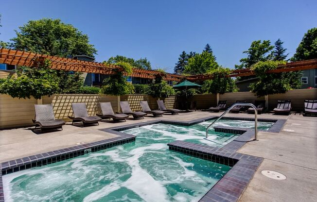 Sundeck and Hot Tub at Commons at Timber Creek, Portland, 97229