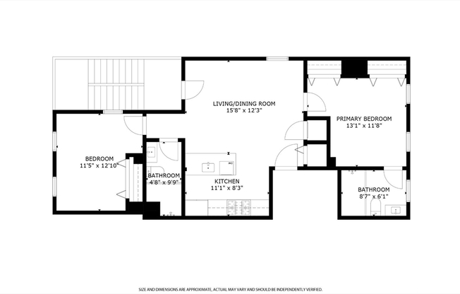 2 beds, 2 baths, 800 sqft, $3,400, Unit 2