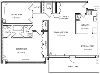 2 beds, 1.5 baths, 1,238 sqft, $2,786