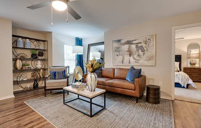 Living Room Interior at Knox Allen Station, Allen, TX, 75002