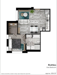 1 bed, 1 bath, 658 sqft, $1,375