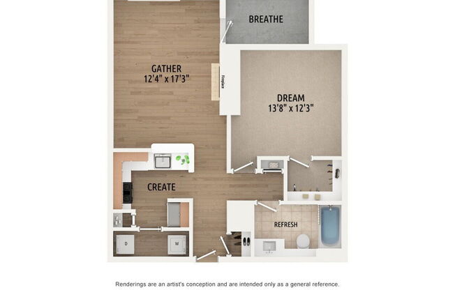 1 bed, 1 bath, 705 sqft, $1,895