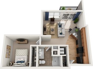 1 bed, 1 bath, 560 sqft, $1,825