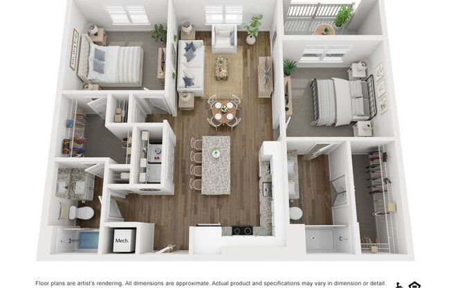 2 beds, 2 baths, 1,104 sqft, $1,784