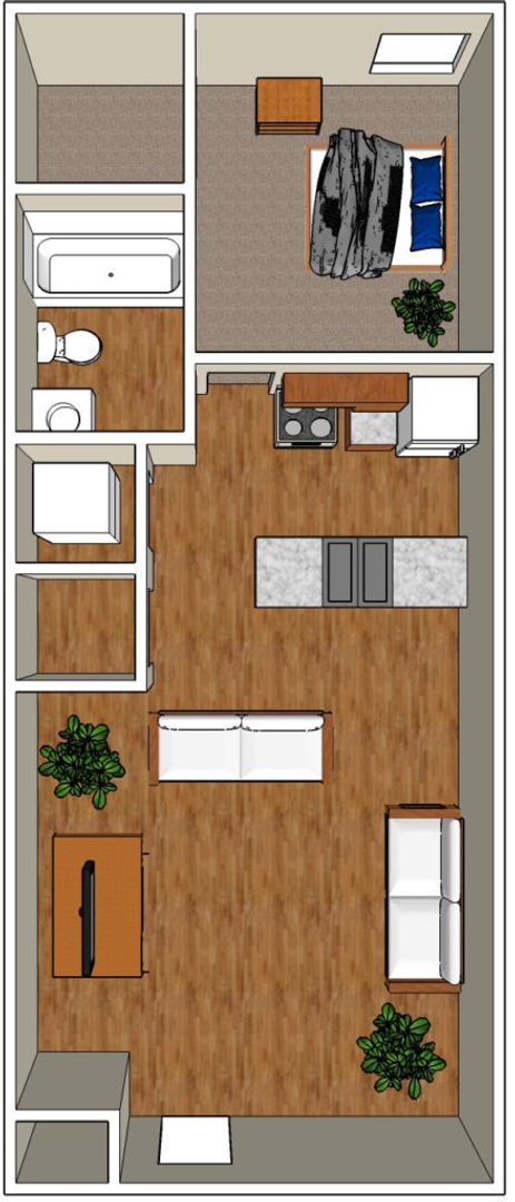 1 bed, 1 bath, 675 sqft, $1,225, Unit A-04