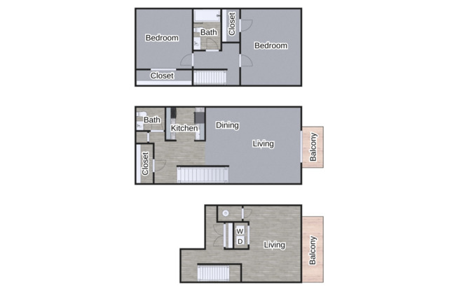 2 beds, 1.5 baths, 1,125 sqft, $1,643