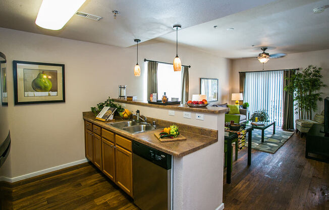 Apartment rentals near me with full kitchen and breakfast bar
