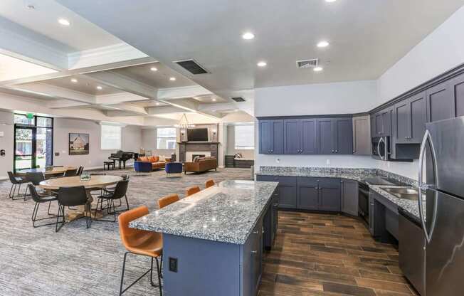 the reserve at bucklin hill clubhouse with granite countertops and stainless steel appliances at The Beckstead, South Jordan, Utah