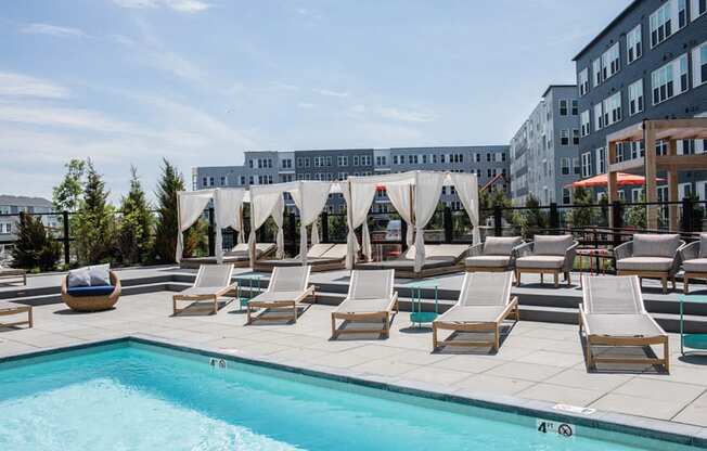 Beautiful Summer Day at The Mastlight Apartments Pool