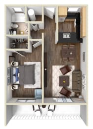1 bed, 1 bath, 650 sqft, $1,210