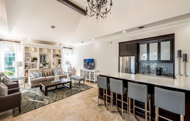 Resident Lounge with Coffee Station.