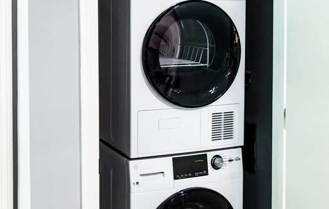 a washer and dryer in the laundry room