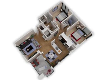 2 beds, 2 baths, 913 sqft, $2,326