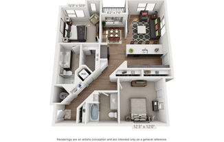 2 beds, 2 baths, 1,170 sqft, $2,616