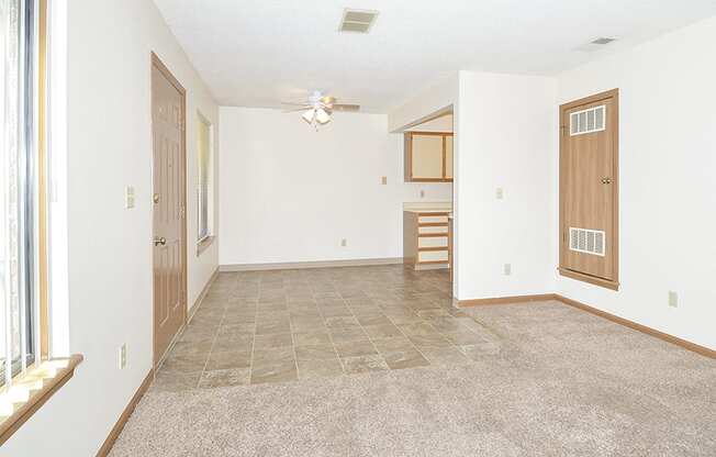Living Room with Plush Carpet