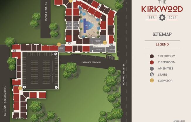 The Kirkwood - Site Map, at The Kirkwood, Atlanta, GA 30317