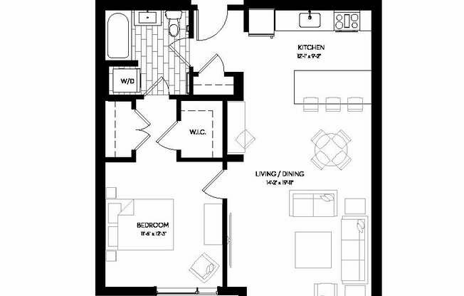 1 bed, 1 bath, 787 sqft, $3,200