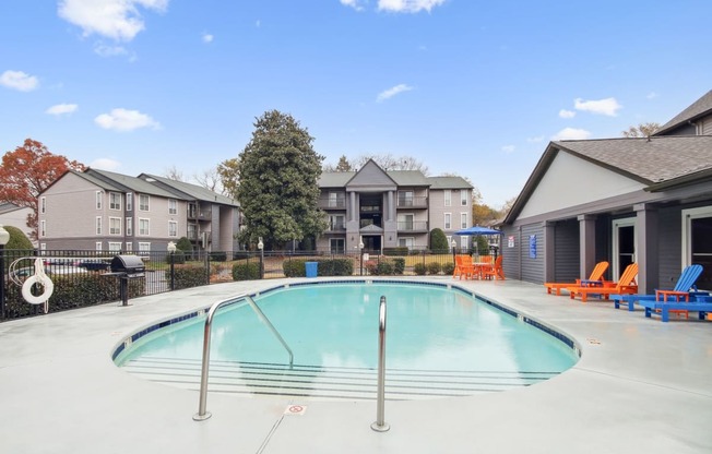 the swimming pool at at Arrowood Crossing in Charlotte, NC