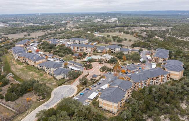 Hudson Miramont Apartments Aerial View of Community and Surrounding Neighborhood