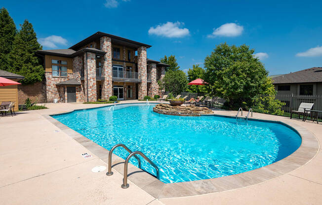 take a dip in the resort style pool
