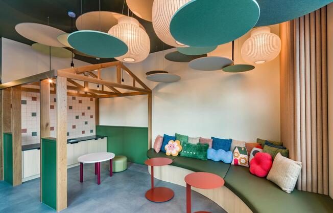 Little imaginations thrive at Modera Bridle Trails, with a bright playroom and enclosed outdoor space designed for creativity and fresh-air fun