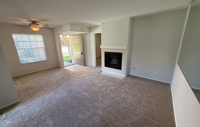 1 Bed, 1 Bath Condo - Fireplace + Private Patio w/ Washer/Dryer!