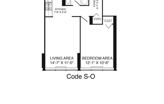 1 bed, 1 bath, 474 sqft, $1,453, Unit 616A