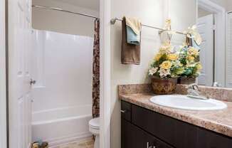 Bathroom at Navajo Bluffs Apartments