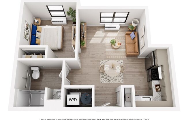 1 bed, 1 bath, 557 sqft, $2,250, Unit 532B