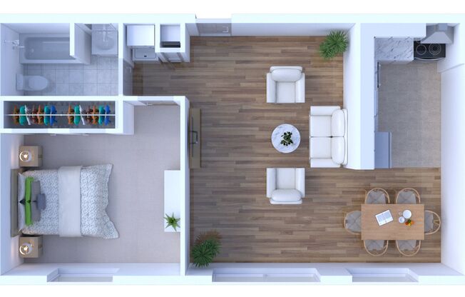 1 bed, 1 bath, 735 sqft, $1,180