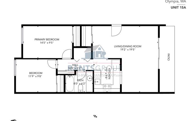 2 beds, 1 bath, $1,575, Unit 15A