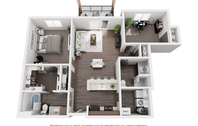 2 beds, 2 baths, 1,052 sqft, $1,195, Unit 3501-315