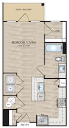 Studio, 1 bath, 535 sqft, $1,599