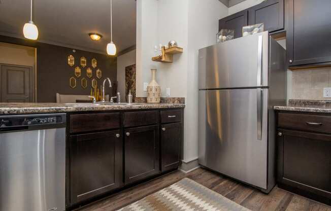 Kitchen at Atria Apartments in Tulsa, OK