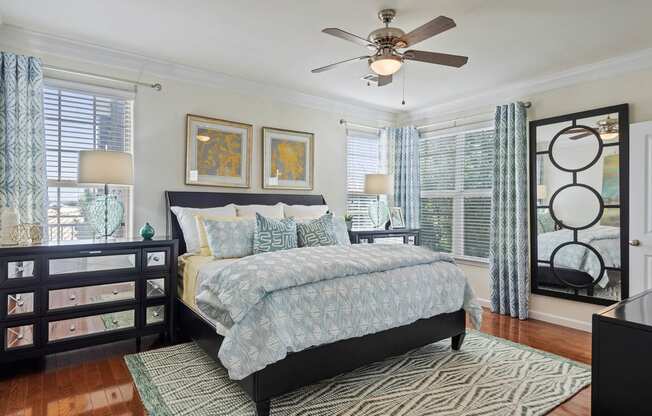 Bedroom With Ceiling Fan at Orion McCord Park, Little Elm, TX