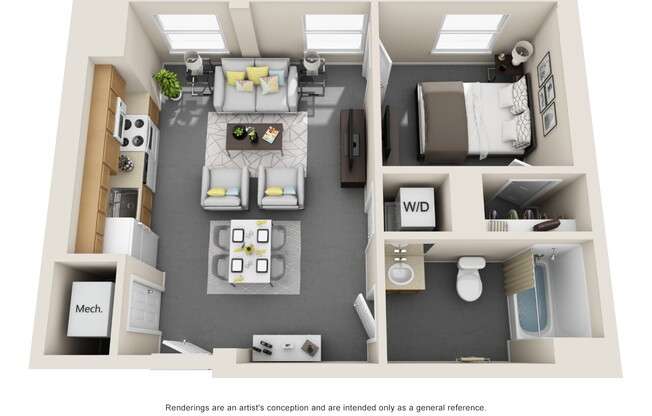 1 bed, 1 bath, 700 sqft, $1,100, Unit The Press - 1102