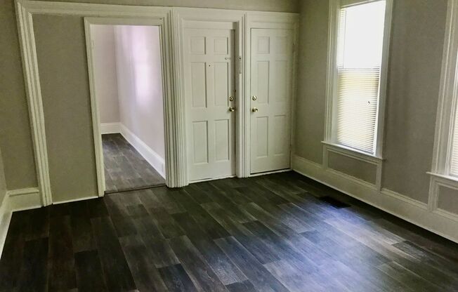 Updated, spacious 2 bedroom, 1 bathroom first floor apartment in the transforming Belknap neighborhood
