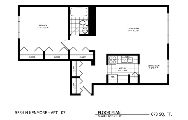 1 bed, 1 bath, 600 sqft, $1,900, Unit 407