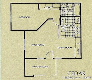 1 bed, 1 bath, 597 sqft, $1,540